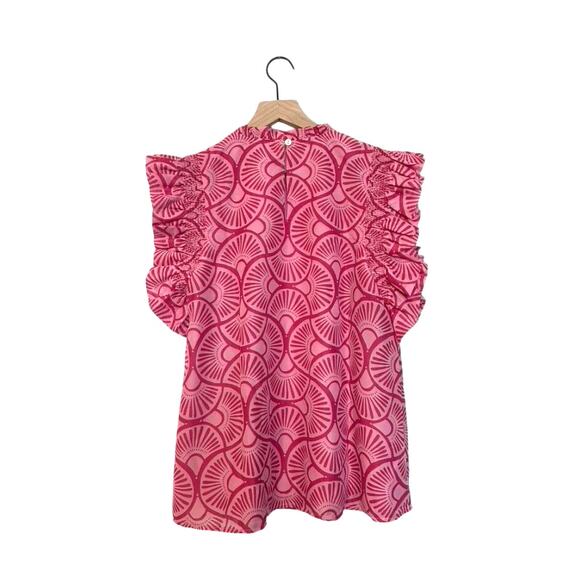 NWT J. Marie Millie Ruffle Sleeve Blouse - Picture 3 of 3